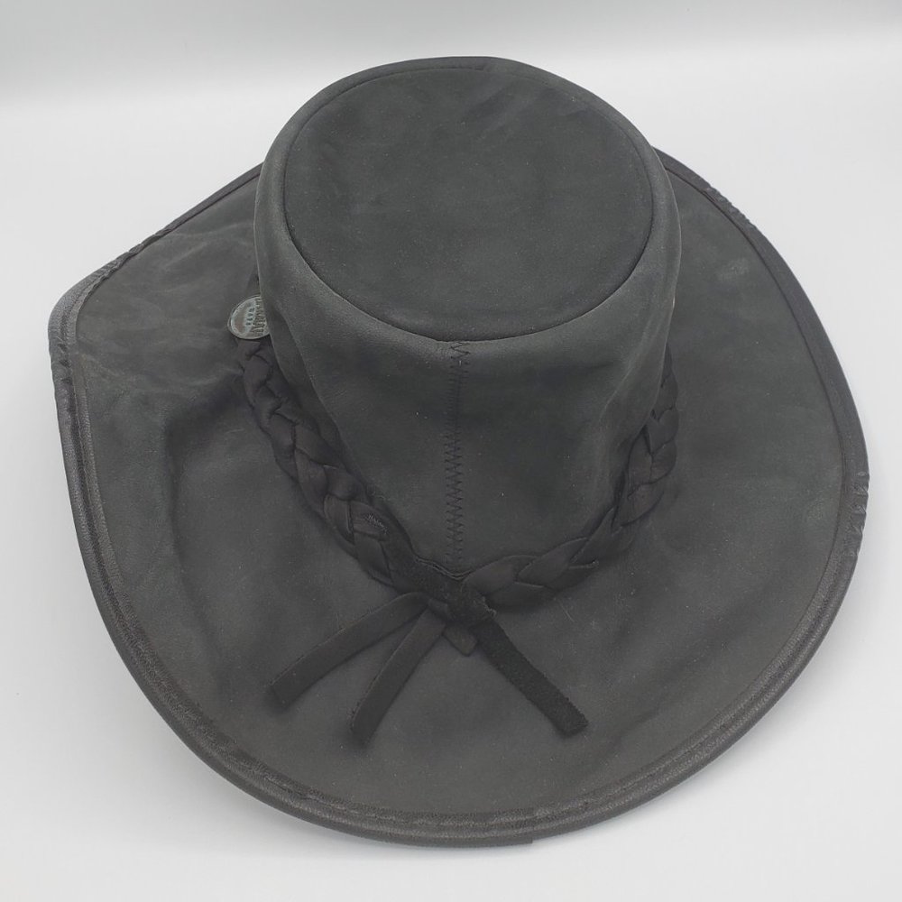 Barmah / Australia foldable leather brimmed hat - Picture 2 of 8